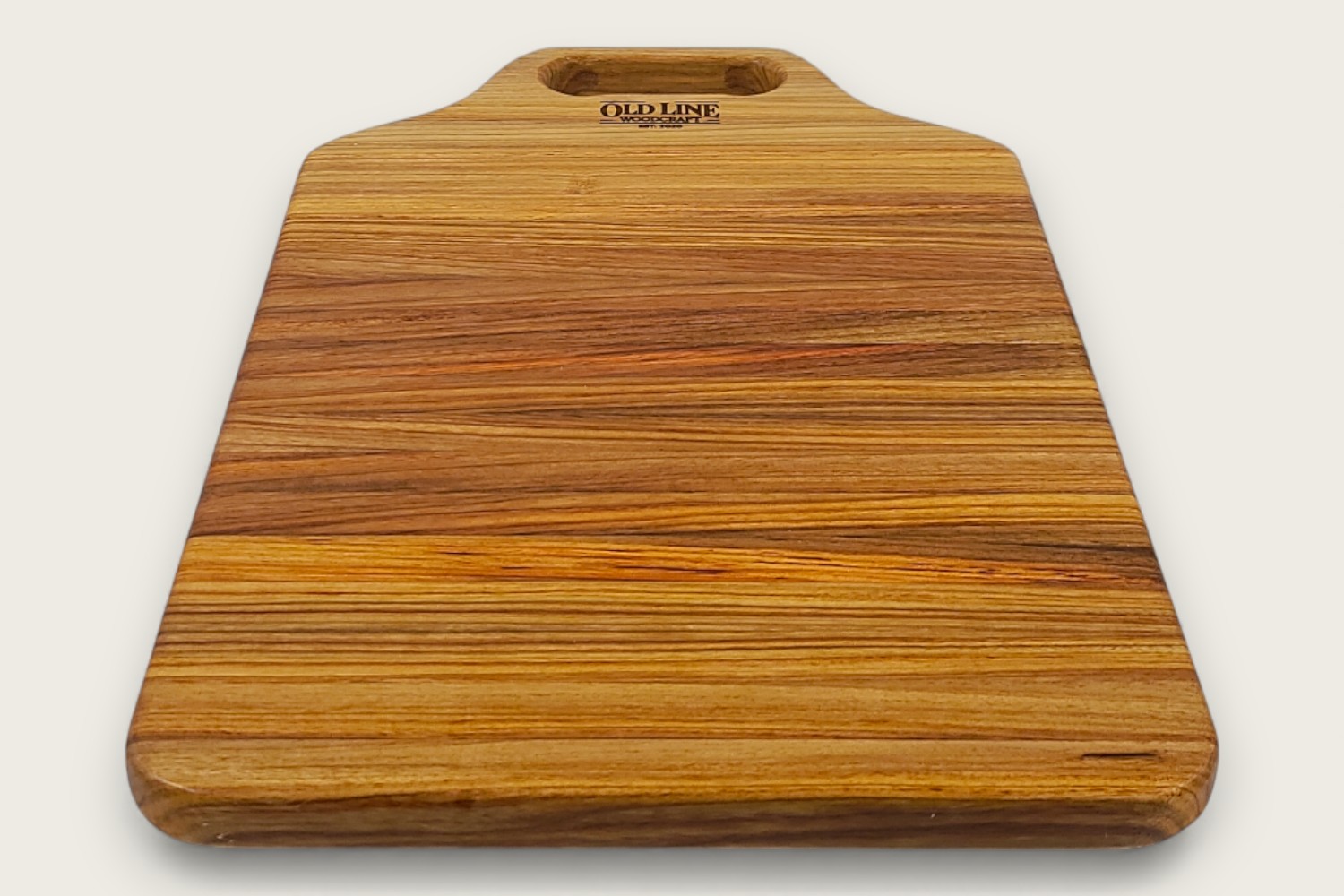 Canarywood Heritage Pro Series Board (#290) with vertical edge grain, warm golden tones, and a bone handle.