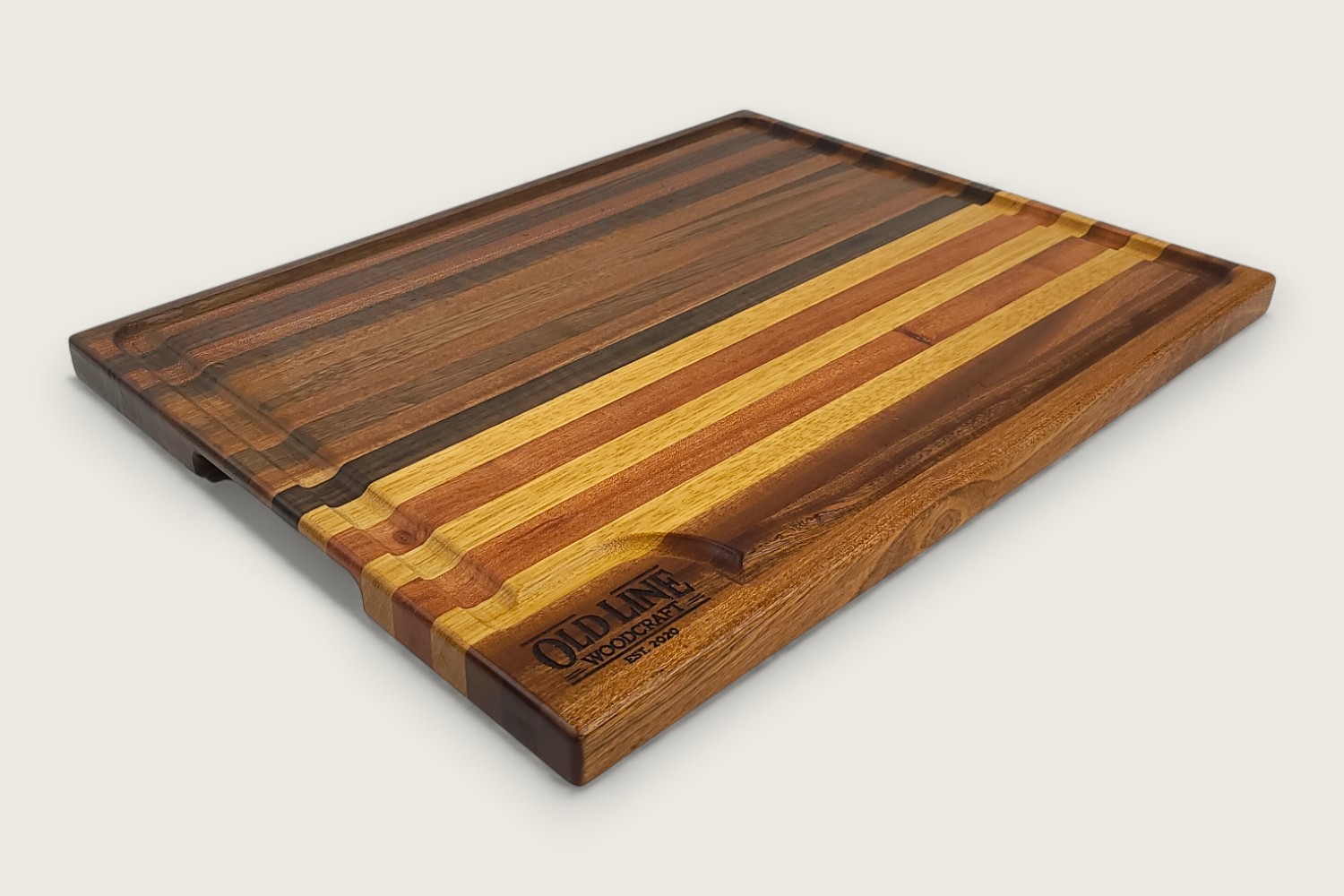 Mahogany & Walnut Butcher Block Cutting Board (#300)