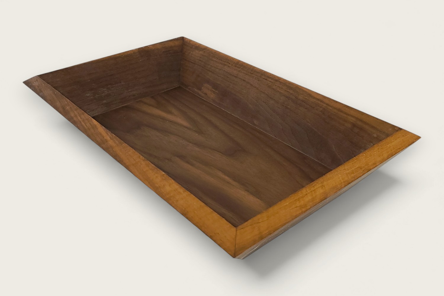 Old Line Classic Walnut Catch-All Bowl (#425) with rectangular shape, face grain, and warm brown finish.