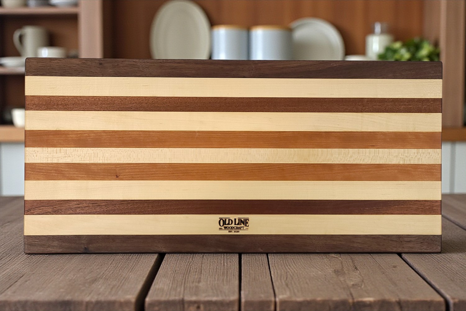 Maple Elegance with Walnut Accents