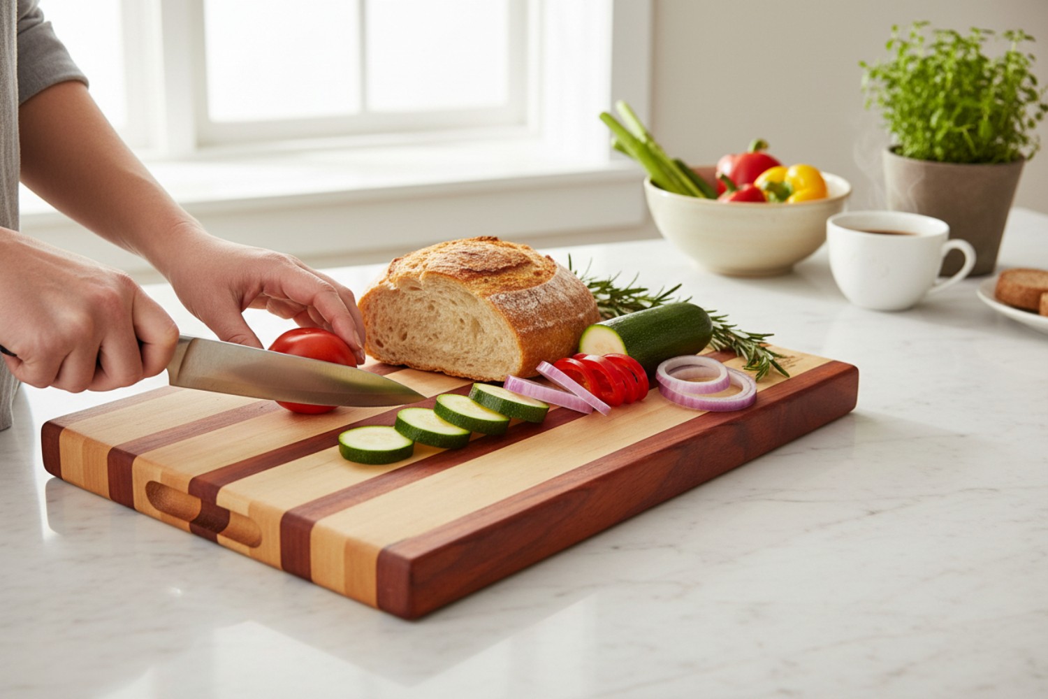 Maple & Mahogany Butcher Block Elegance