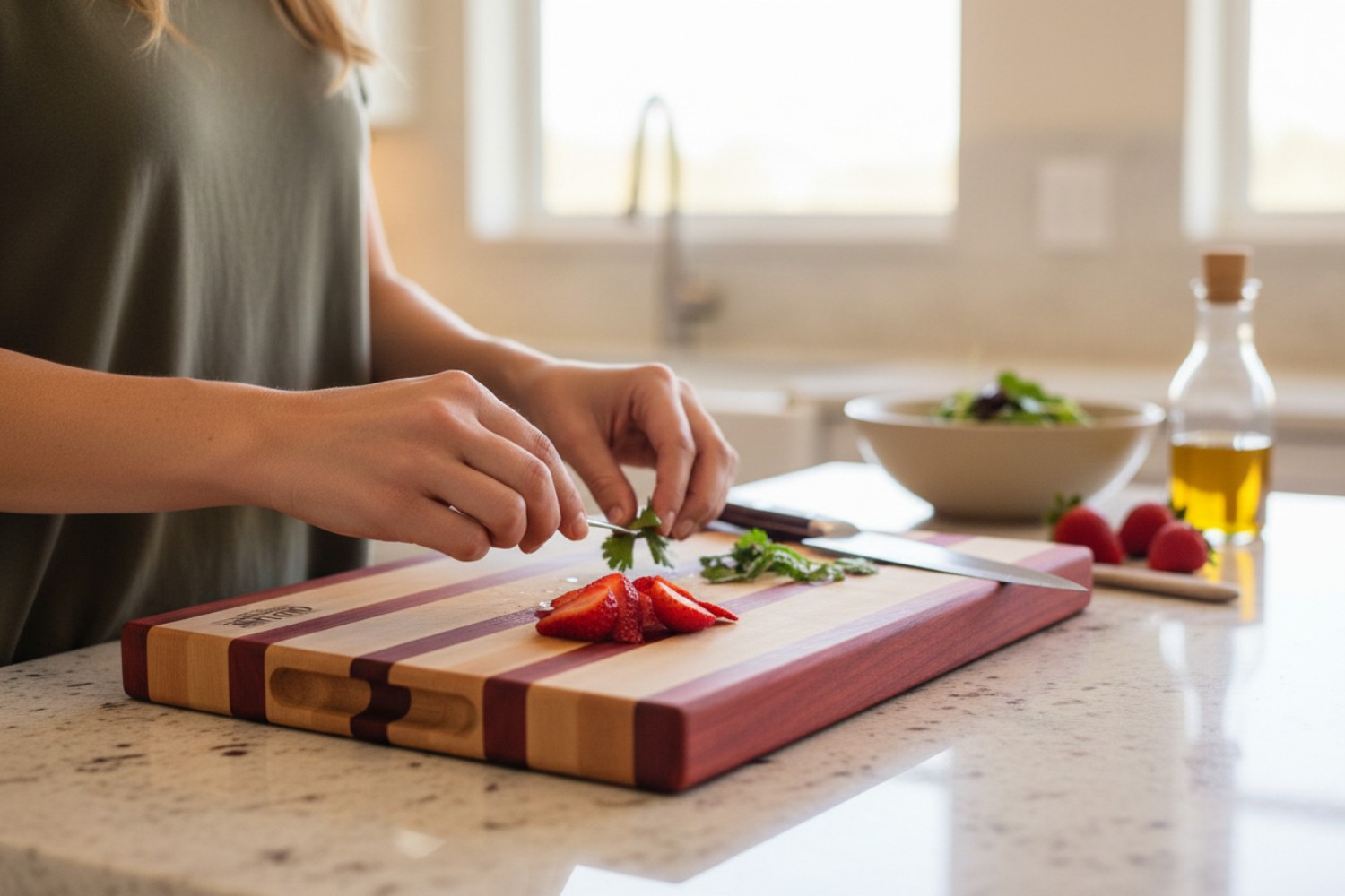 Maple & Mahogany Classic Butcher Block (#095)