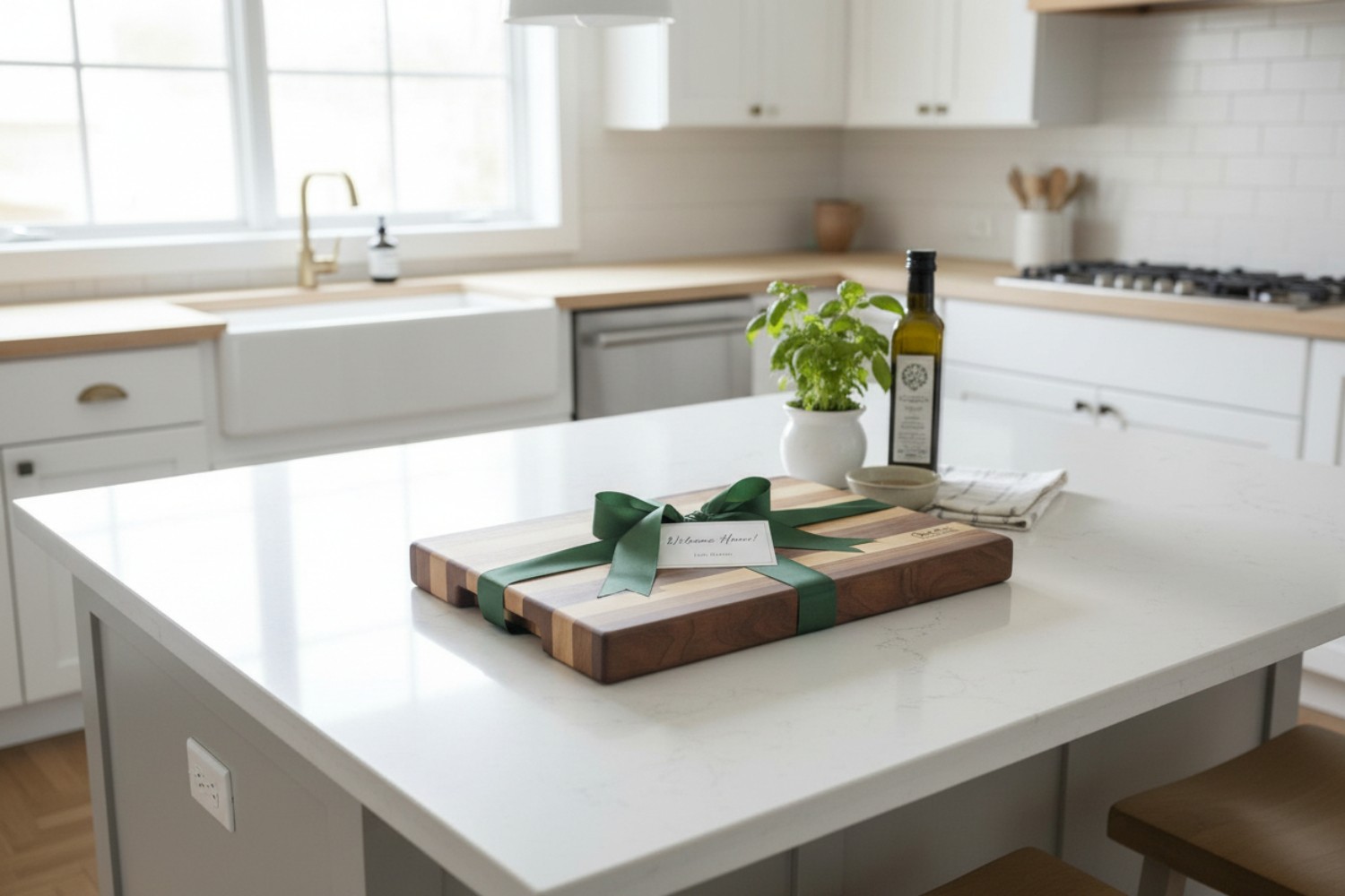 Spaulted Maple & Walnut Butcher Block Board (#145)