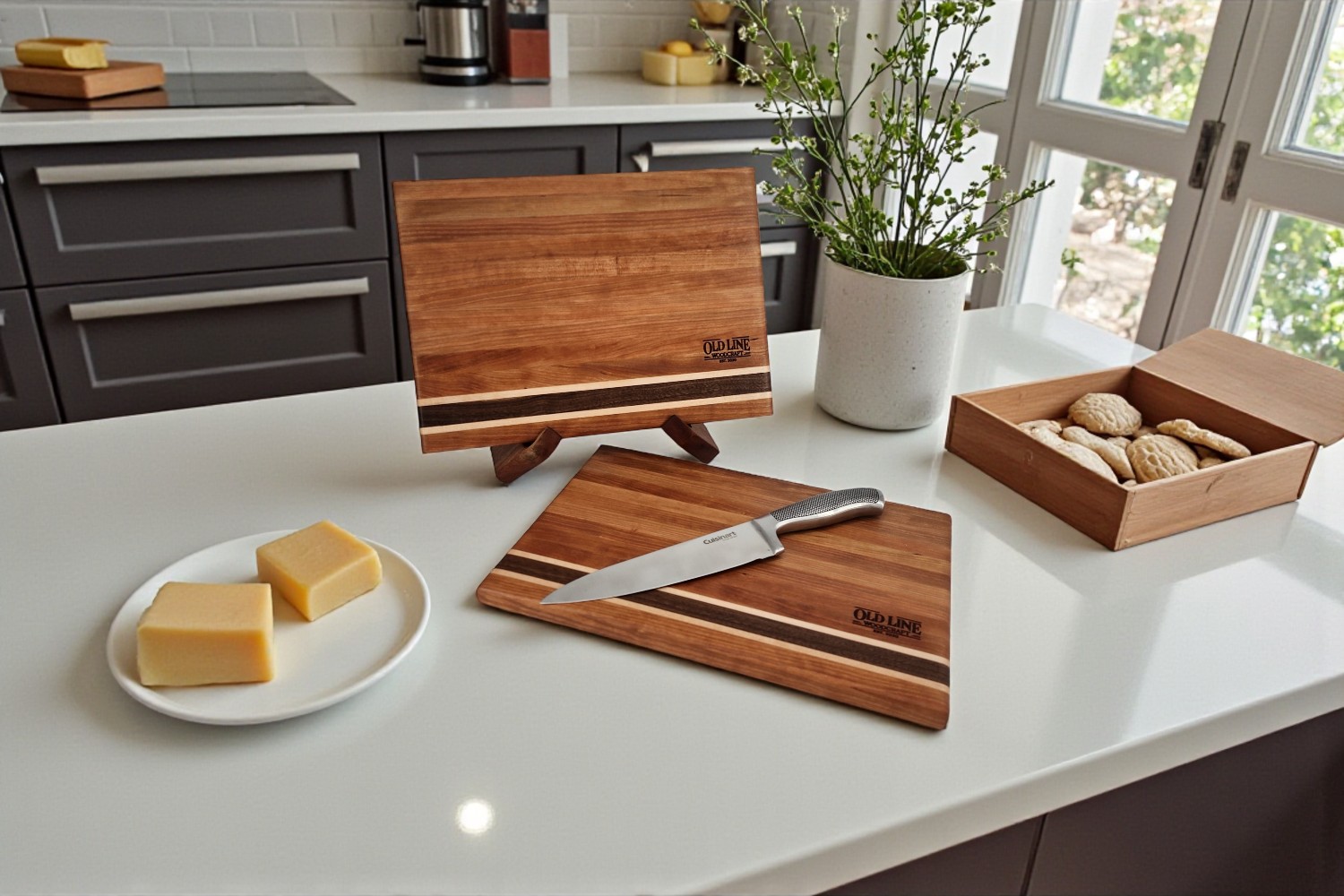 Cherry Elegance with Walnut Accents