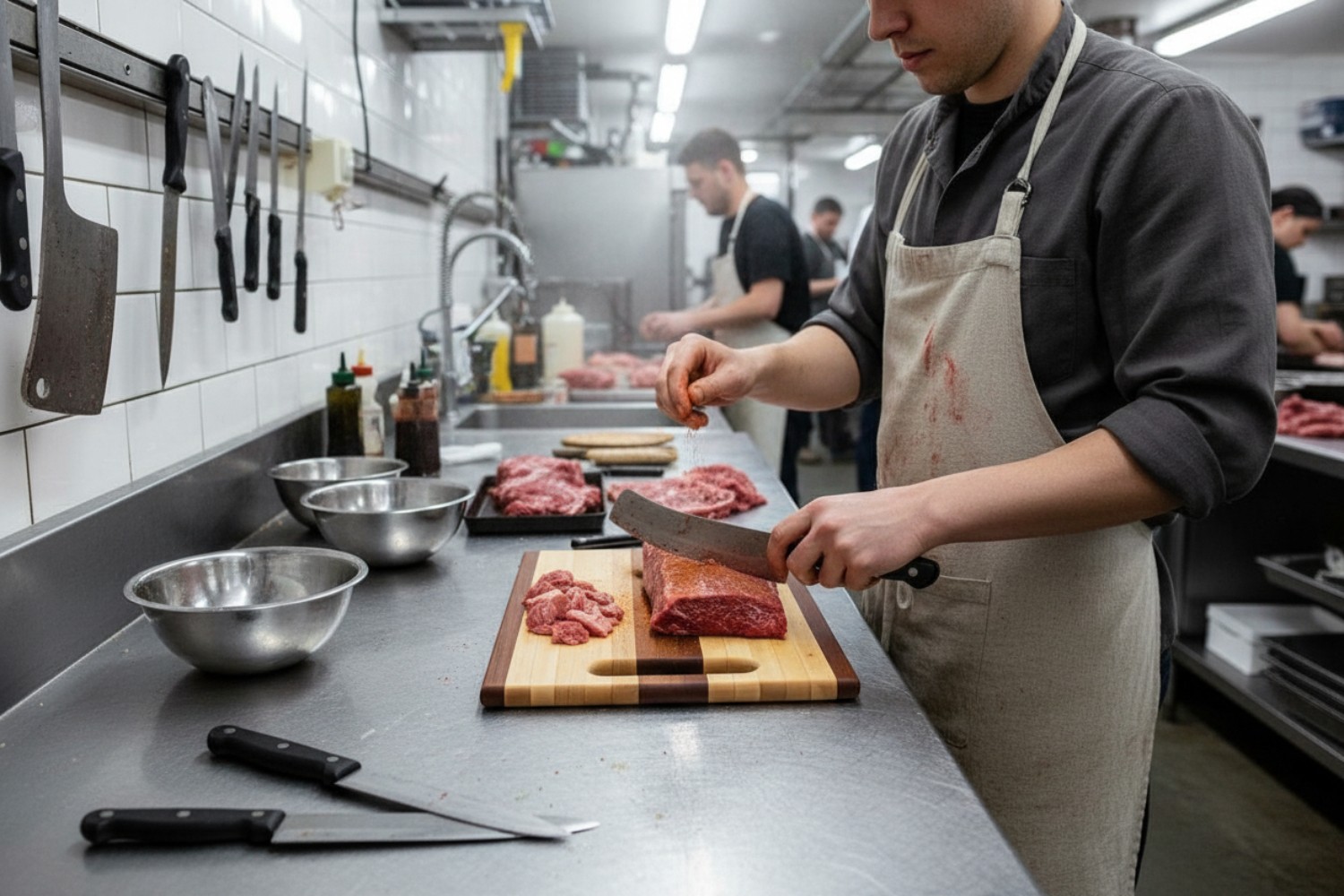 Mahogany-Accented Maple Chef Board (#240)