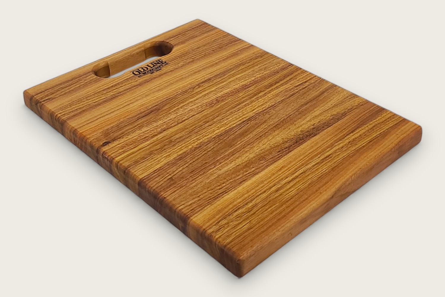 Canarywood Prep Board (#275) with vertical edge grain, rectangular shape, warm amber tones, and tung oil finish.