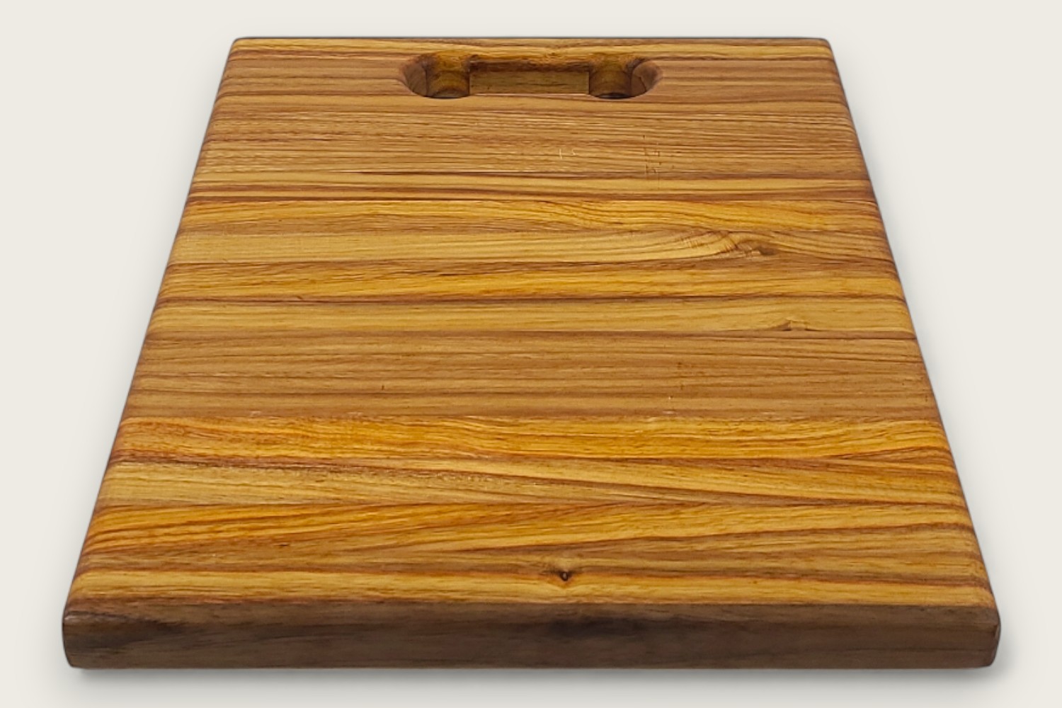 Pro Series Board in canarywood with walnut accents, edge-grain vertical pattern, rectangular shape, and tung oil finish.