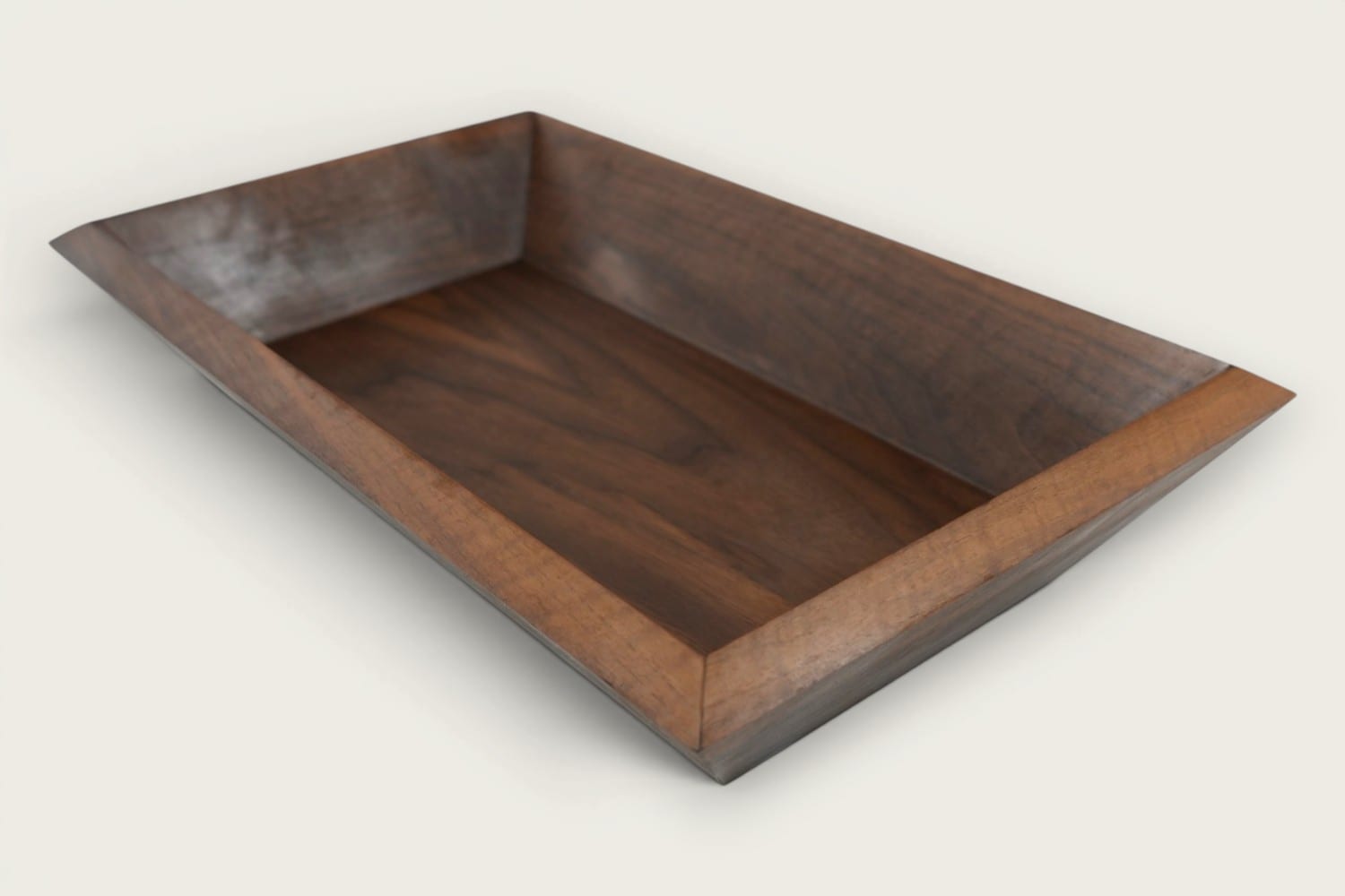 Old Line Classic Walnut Catch-All Bowl (#425) with rectangular shape, face grain, and warm brown finish.