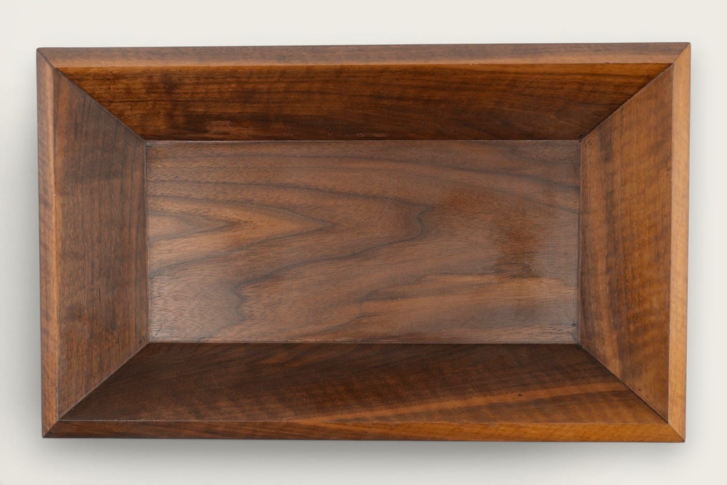 Old Line Classic Walnut Catch-All Bowl (#425) with rectangular shape, face grain, and warm brown finish.