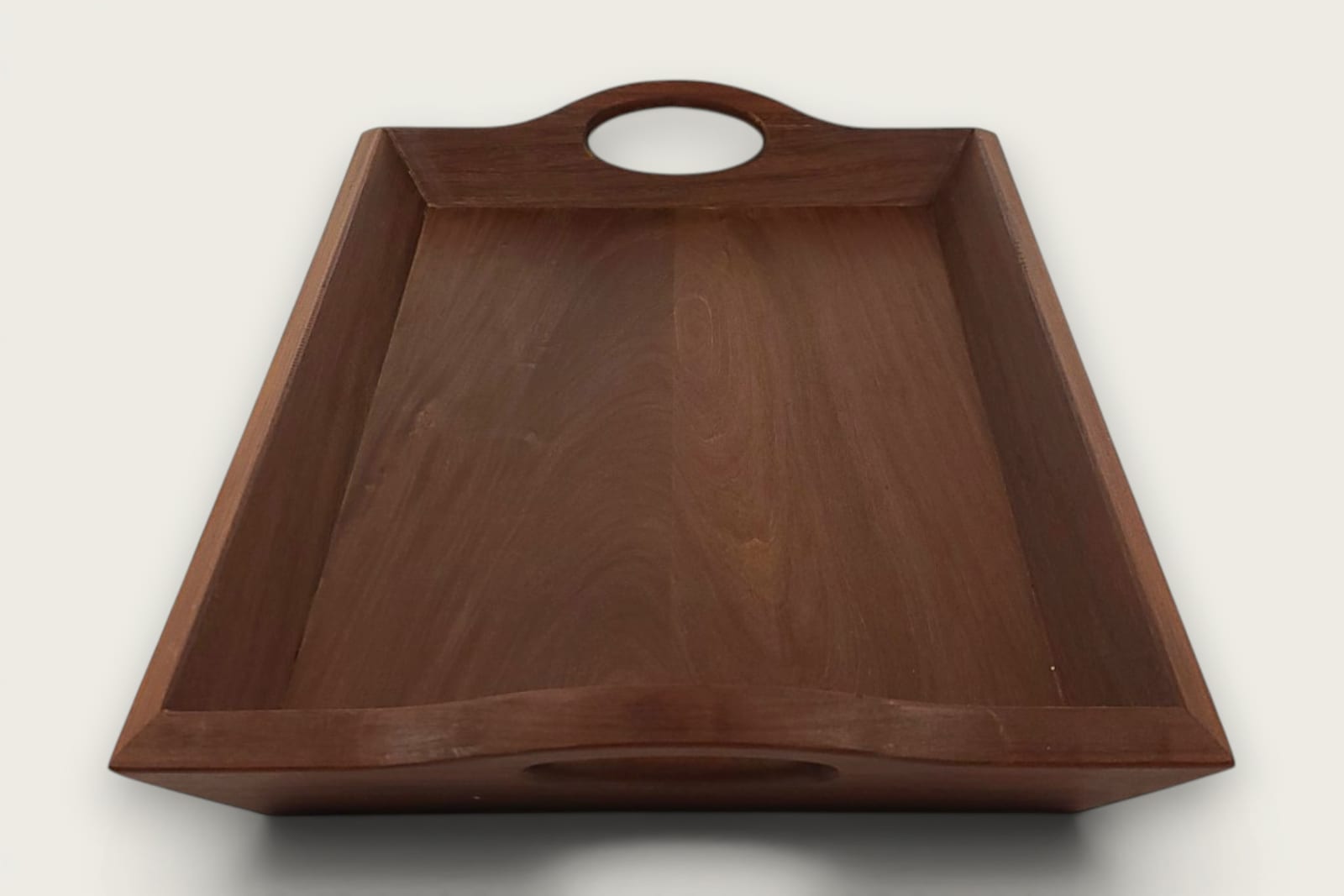 Ipe Catch-All Tray (#545) with face grain, rectangular shape, tung oil finish, and deep brown wood tones.
