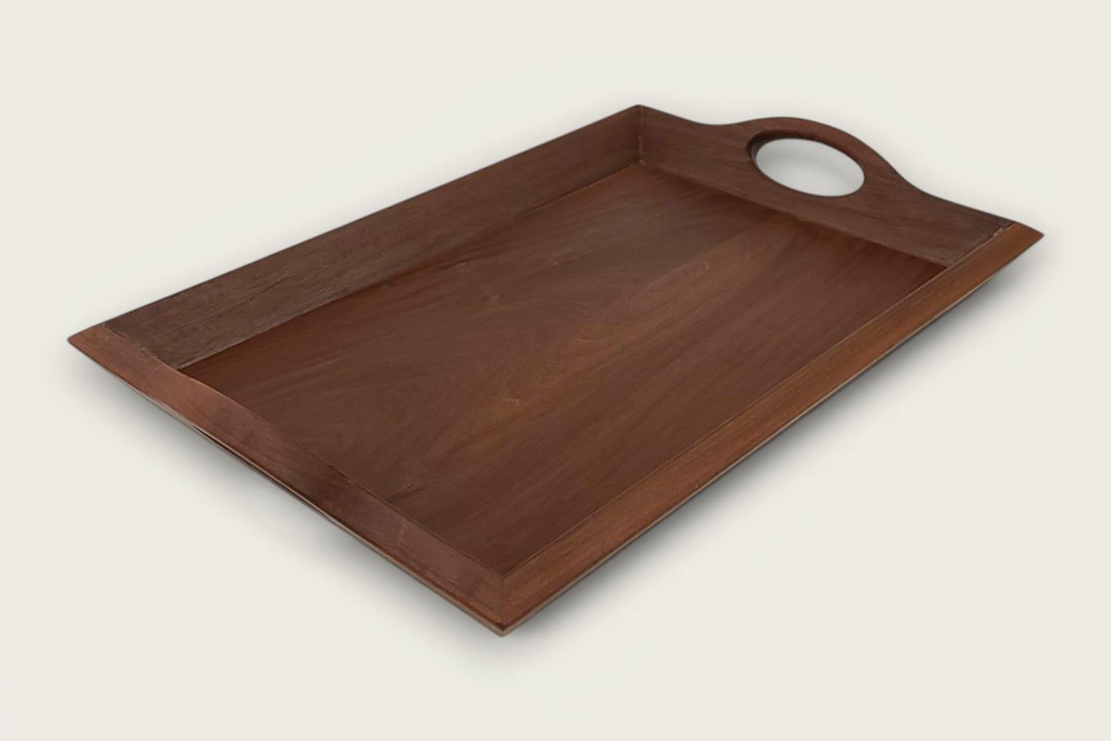 Ipe Catch-All Tray (#545) with face grain, rectangular shape, tung oil finish, and deep brown wood tones.