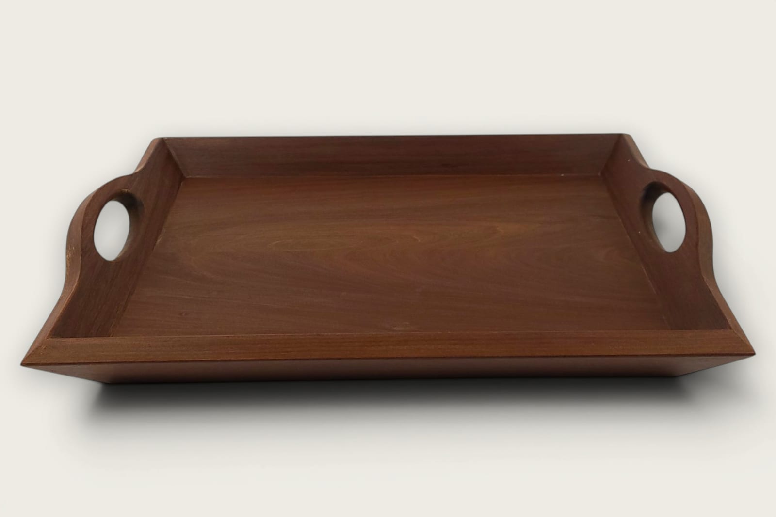 Ipe Catch-All Tray (#545) with face grain, rectangular shape, tung oil finish, and deep brown wood tones.