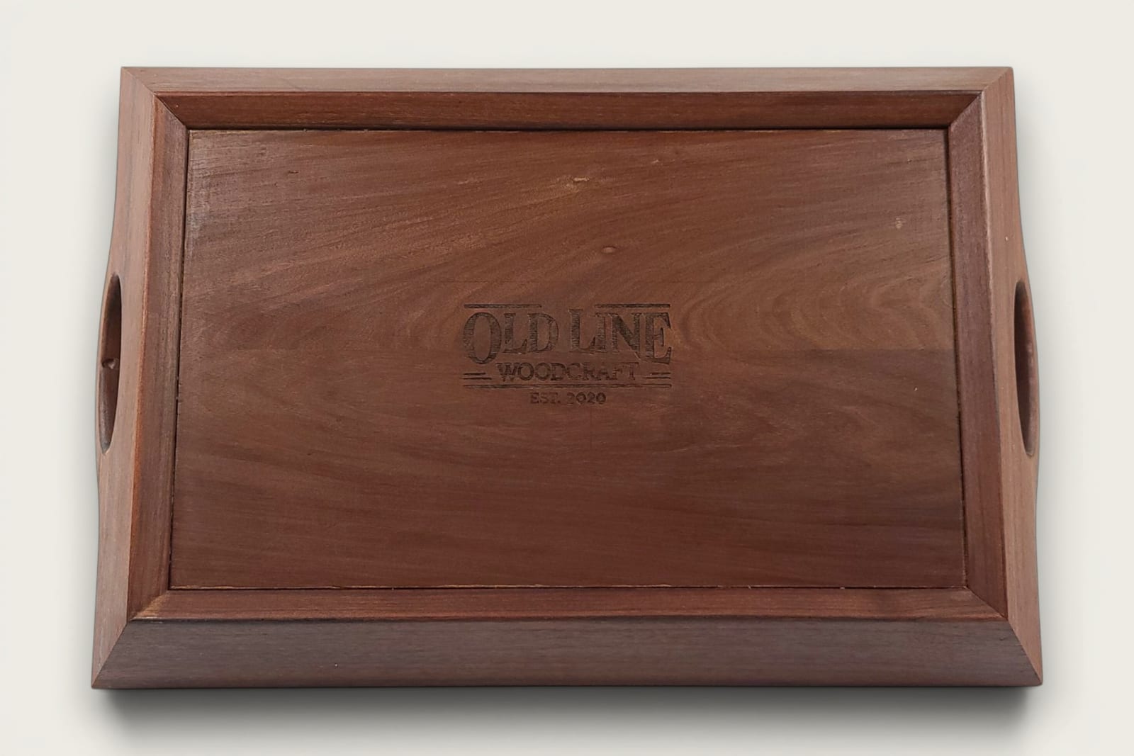 Ipe Catch-All Tray (#545) with face grain, rectangular shape, tung oil finish, and deep brown wood tones.