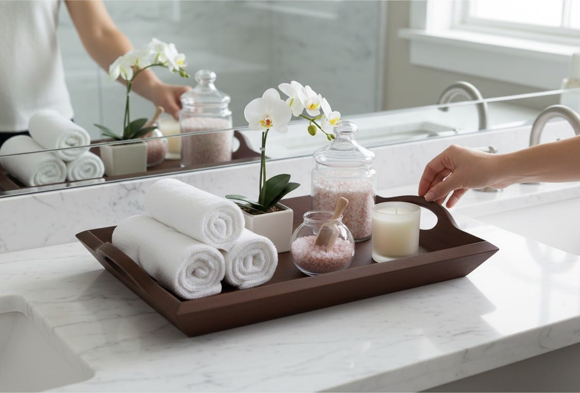 Elegant Ipe Tray with Cutout Handle