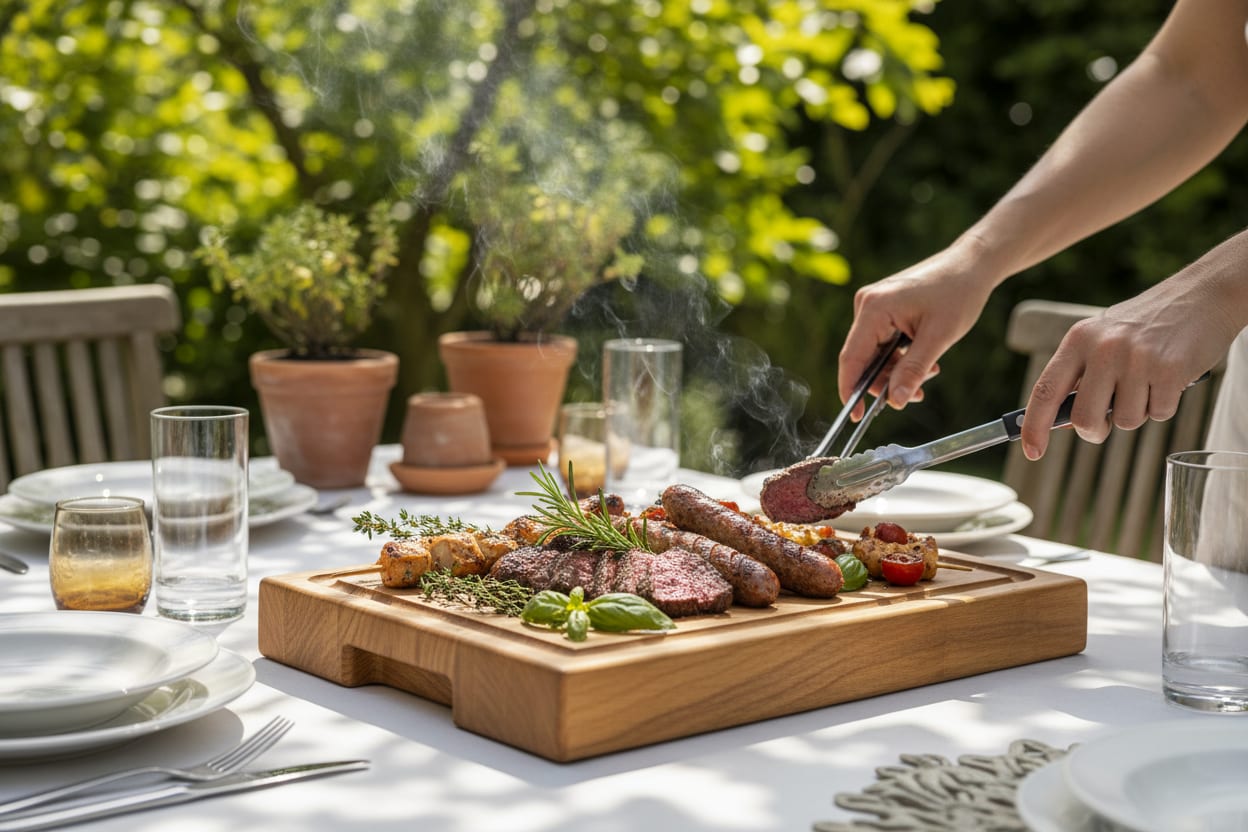 Striking Canarywood Butcher Block Board
